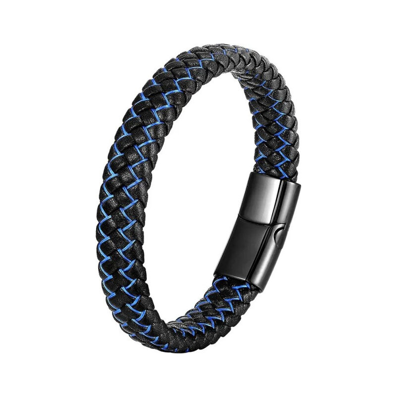 Impress Jewelry Pánsky pletený náramok Modrý Valiant 65228492