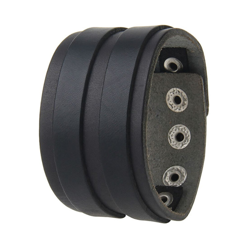 Lodestar Kožený náramok Vilintas Čierny 21 cm 65228493