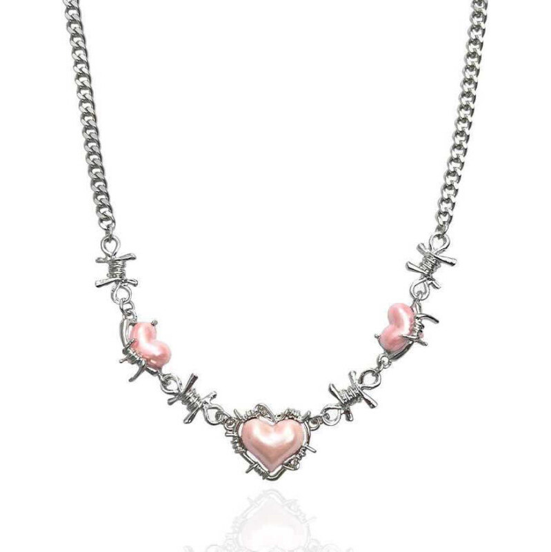 Lodestar Srdiečkový náhrdelník s tŕňmi Hearts ružový 65228591