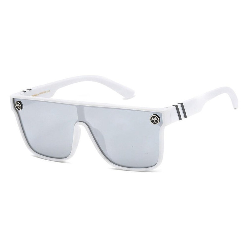 BIOHAZARD ploché zrkadlové slnečné okuliare Biele 65228624