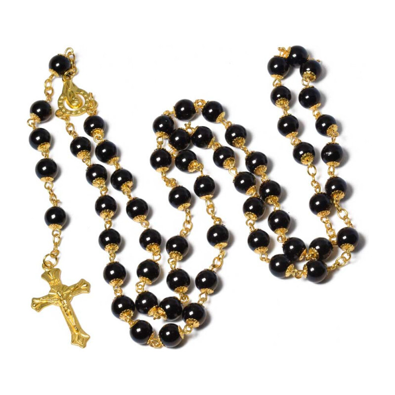 Impress Jewelry Ruženec Dominicus Čierno zlatý 65228646