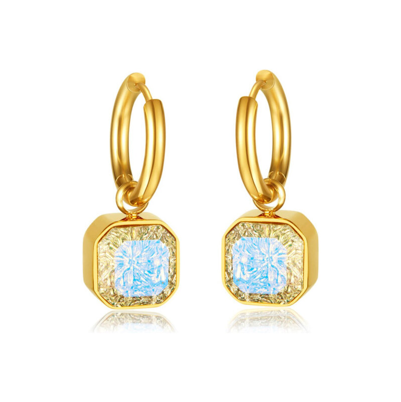 Impress Jewelry Dámske Oceľové kruhové náušnice s trblietavým 65228763