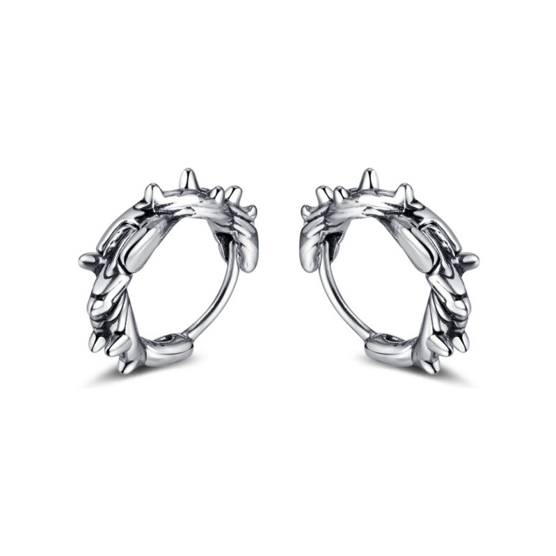 Impress Jewelry Oceľové Náušnice kruhy s tŕňmi 12mm Strieborné 65228753