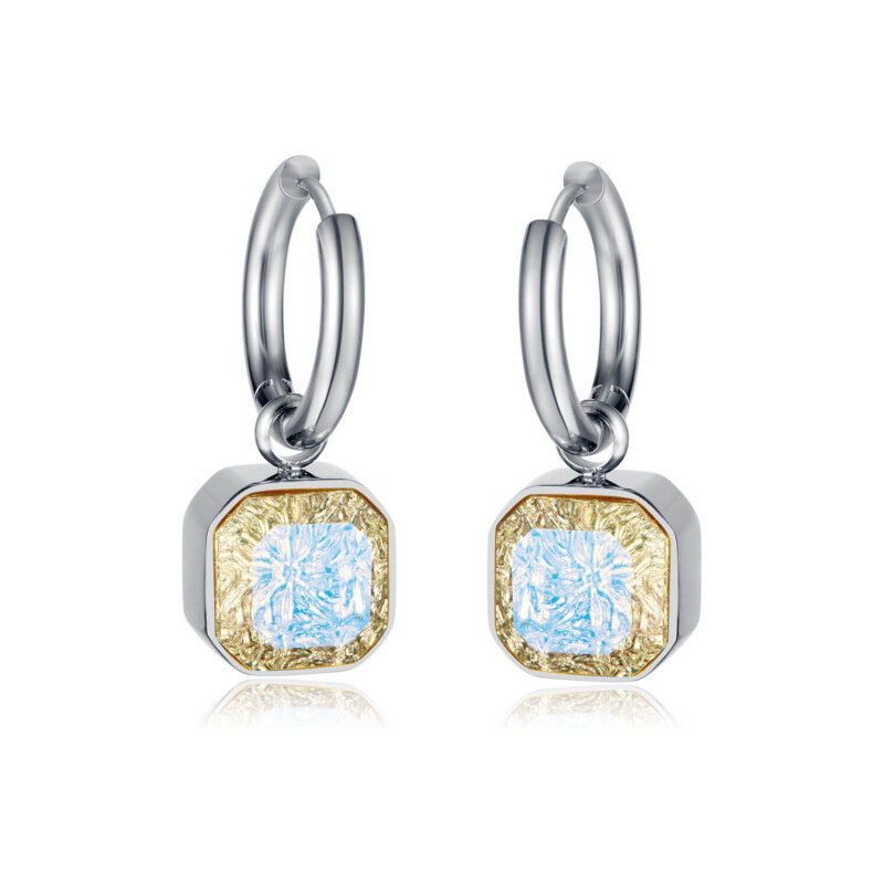 Impress Jewelry Dámske Oceľové kruhové náušnice s trblietavým 65228764