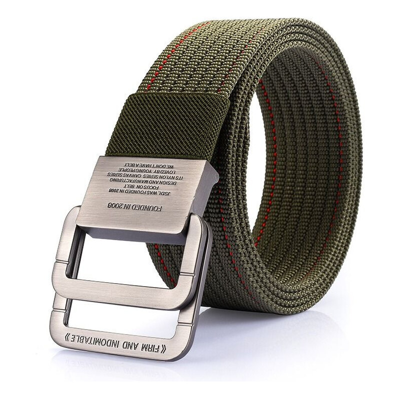 Twins Pánsky plátený opasok Military Combat Zelený 65228782