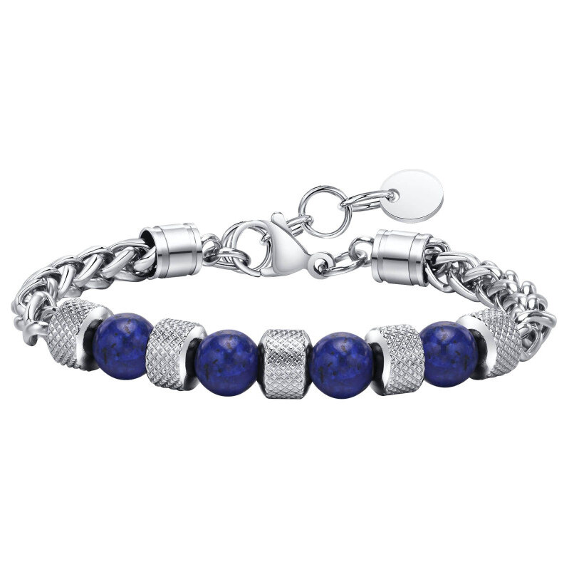 Impress Jewelry Náramok z chirurgickej ocele Gudule Modrý 21cm 65228800