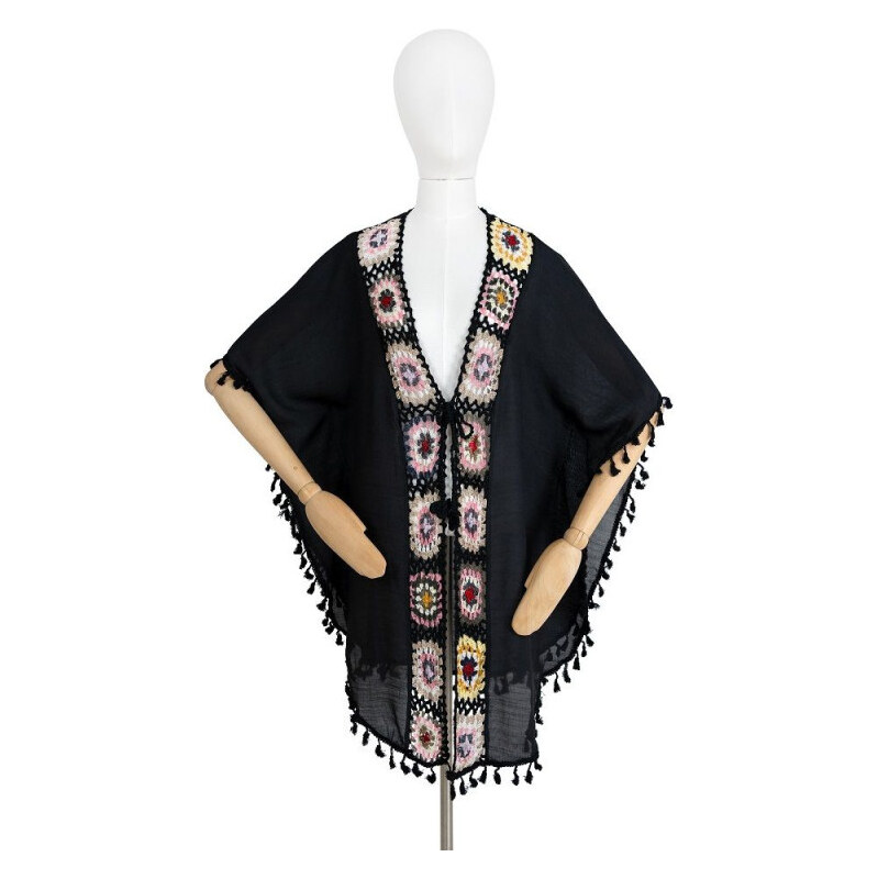 ArtOfPolo pončo na plavky Pareo Figari Čierna 65228889