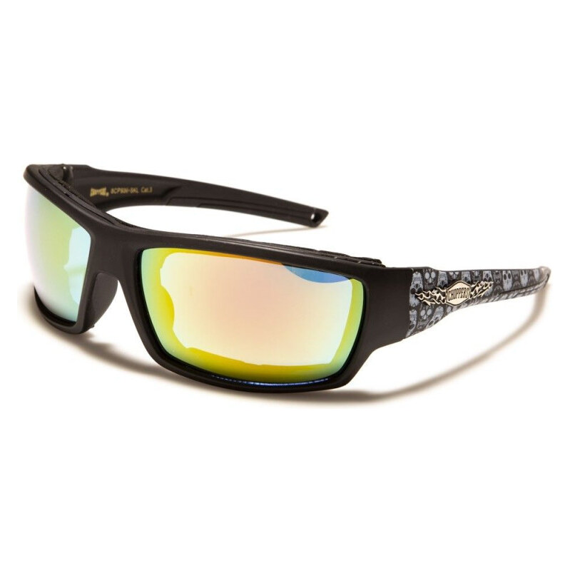 Olympic eyewear CHOPPERS Pánske Biker Slnečné okuliare s lebkou 65228937