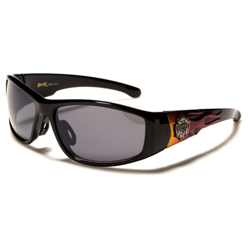 Olympic eyewear CHOPPERS FIRE oválne Slnečné okuliare Čierne 65228948