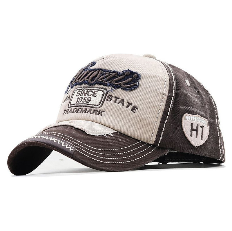 EDIKO Čiapka so šiltom Bavlnená Šiltovka ALOHA Hawaii Hnedá 65228960