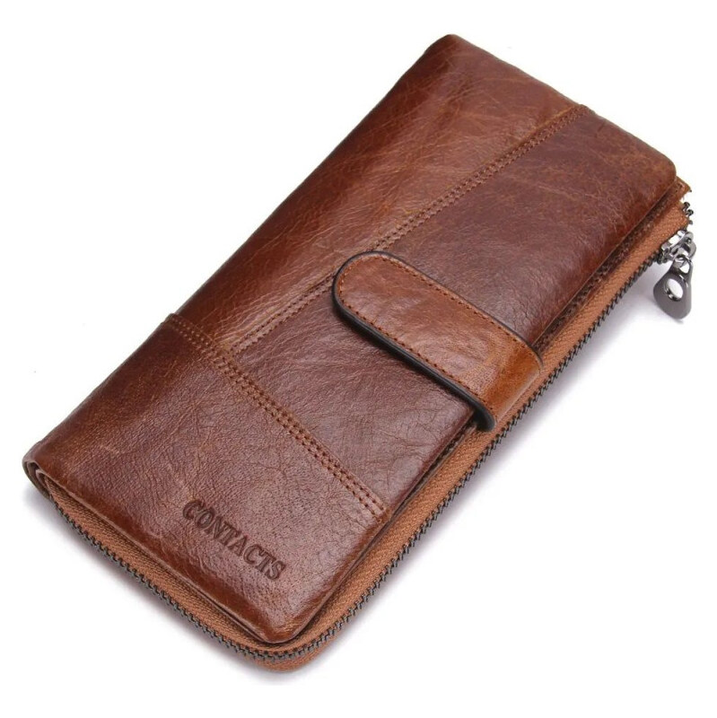 Contacts pánska kožená peňaženka Alvear Svetlé Hnedá 65229073