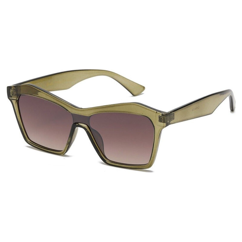 GISELLE dámske obdĺžnikové slnečné okuliare Zelené 65229123