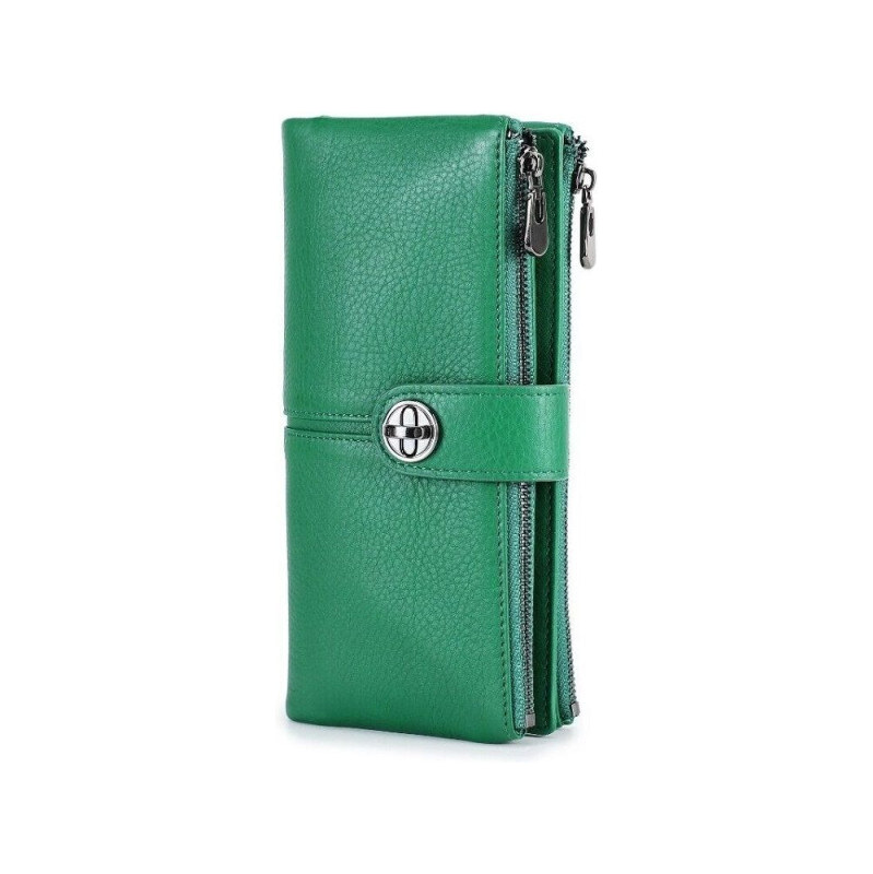 Contacts dlhá kožená peňaženka Lancy Zelená 65229218