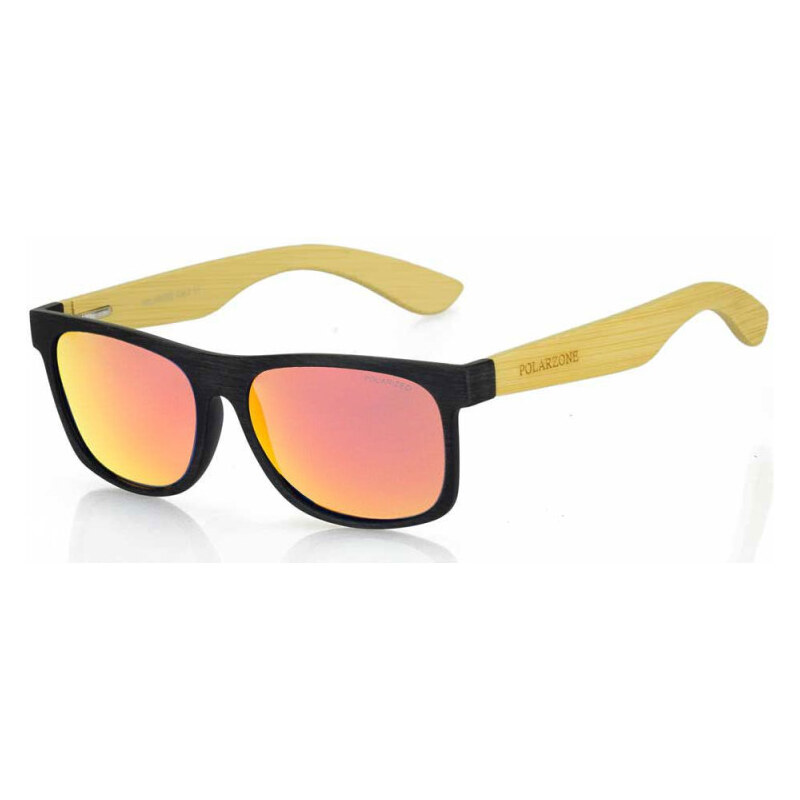 PolarZone slnečné okuliare polarizačné Wood Červeno-oranžové 65229253