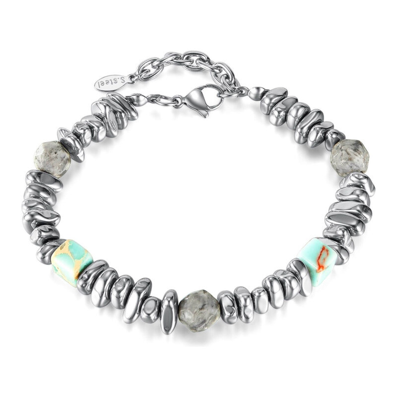 Impress Jewelry Náramok z hematitových korálikov a kameňom Tarzan 65229281