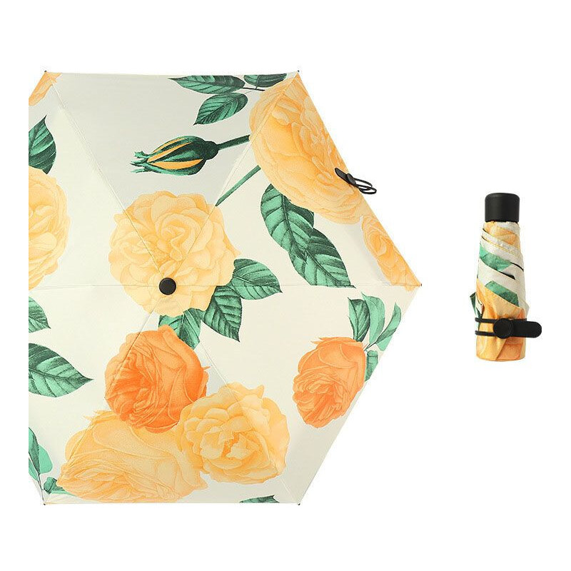 Shimia Skladací cestovný dáždnik s pivonkami Biely 65229357