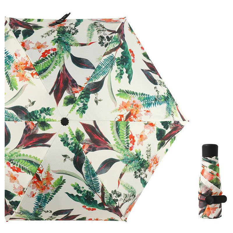 Shimia Skladací cestovný dáždnik s Paprademi Biely 65229358