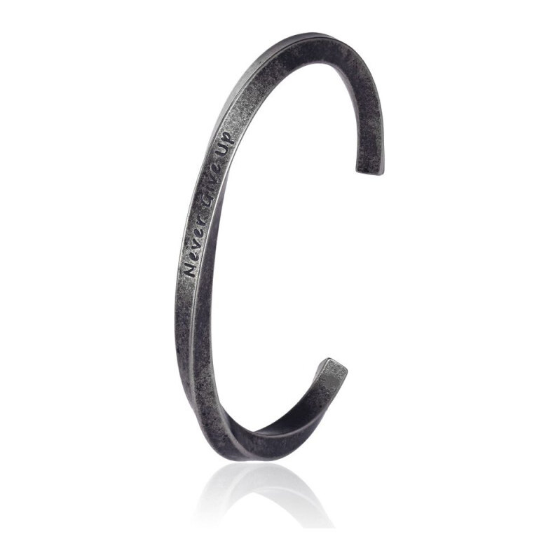 Impress Jewelry Dámsky oceľový náramok Never Give Up otvorený 65229368