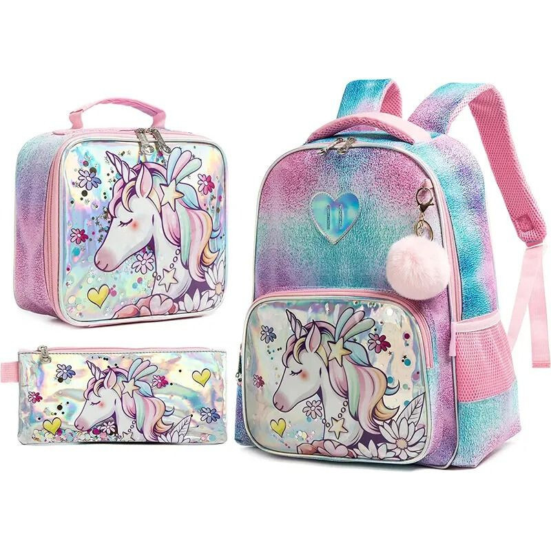 Jasminestar Jasmine Dievčenský školský batoh set 3v1 Jednorožec s 65229397