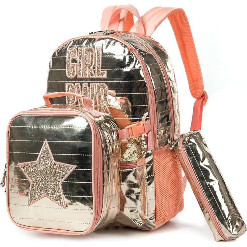 Jasminestar Jasmine Dievčenský školský batoh set 3v1 Holografický Girl 65229395