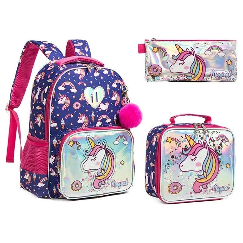 Jasminestar Jasmine Dievčenský školský batoh set 3v1 Jednorožec s 65229411