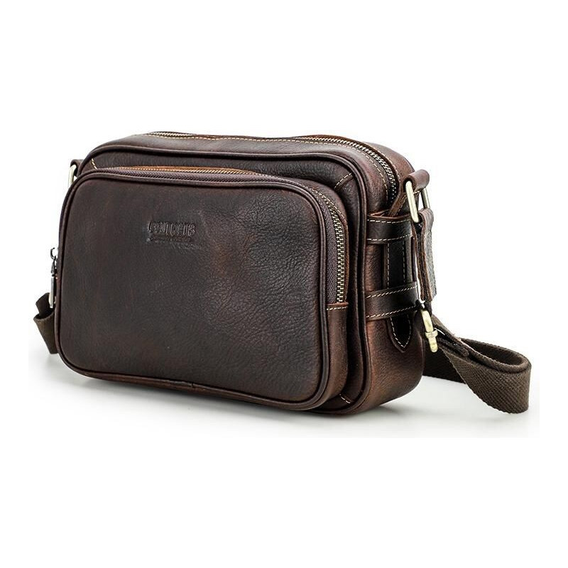 Contacts pánska kožená taška Bandor Hnedá 4L 65229437