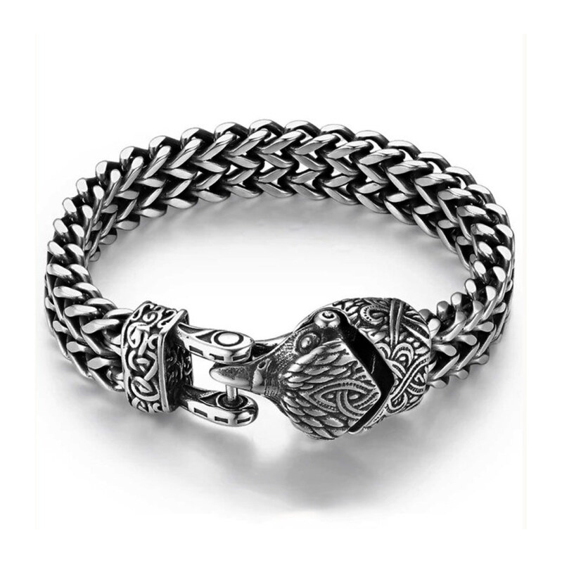 Impress Jewelry Náramok z chirurgickej ocele Viking Jastrab 65229439