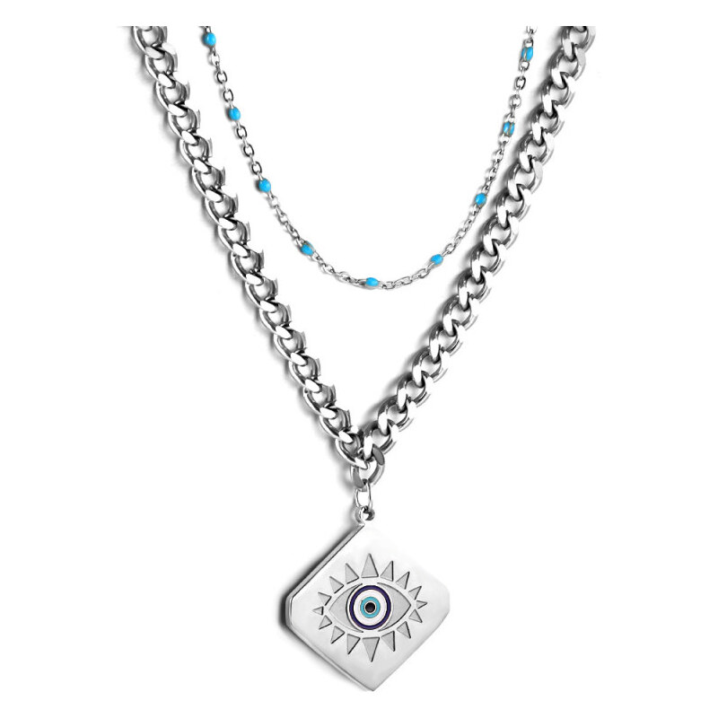 Titan Jewerly Dámsky dvojradový náhrdelník z chirurgickej ocele Božie 65229455