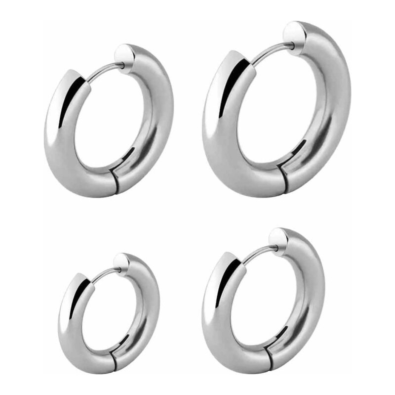 Impress Jewelry Náušnica z chirurgickej ocele Krúžok Bold strieborný 65229480