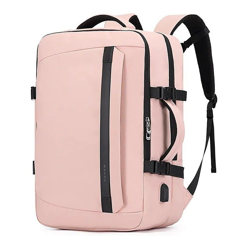 Bange cestovný batoh na notebook s USB Guntram Ružový 30L 65229488
