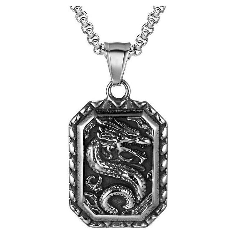 Impress Jewelry Prívesok z chirurgickej ocele Erb s drakom 65229556