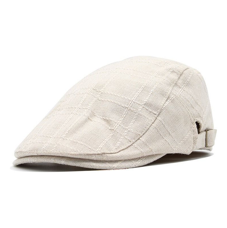 JAMONT Pánska plochá bavlnená čiapka bekovka Jarmo Béžová 65229570