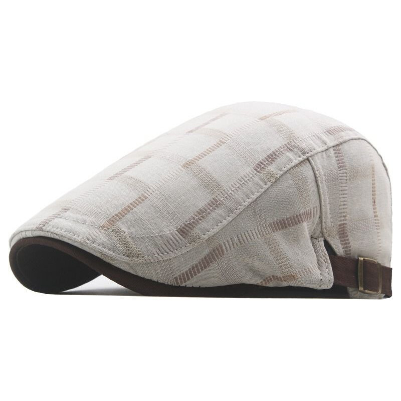 JAMONT Pánska plochá bavlnená čiapka bekovka Kerstin Béžová 65229604