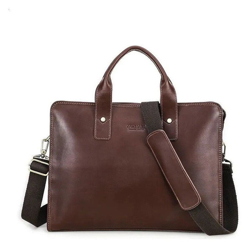 Contacts pánska kožená taška cez rameno Vaneng Coffee 65229616