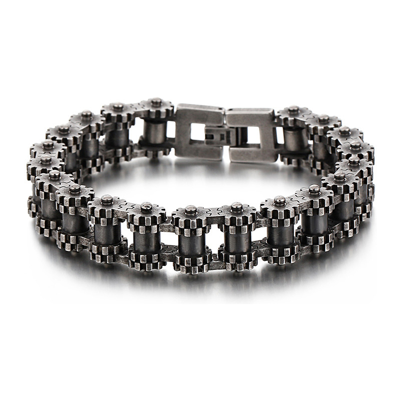 Impress Jewelry Náramok z chirurgickej ocele Moto Machine Vintage Dark 65229654