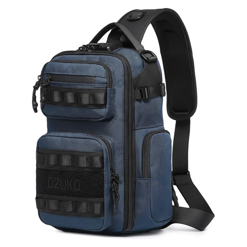 Ozuko batoh cez hruď so zámkom Nešer Modrý 12L 65229693