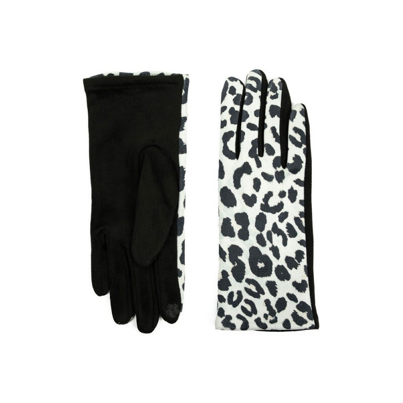 ArtOfPolo dámske rukavice Leopard Biele 65229771