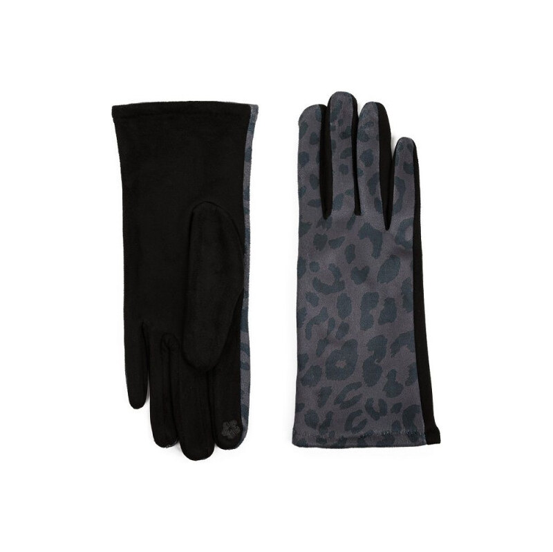 ArtOfPolo dámske rukavice Leopard Šedé 65229772