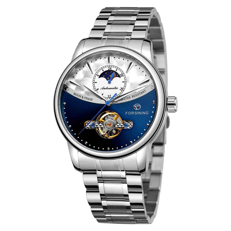 FORSINING pánske automatické hodinky Moonlight 9M3S5 Modré 65229791