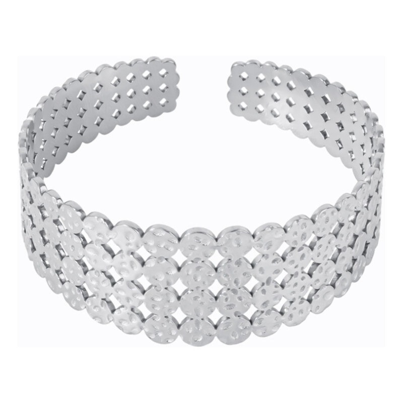 Impress Jewelry Dámsky oceľový náramok Dots forever otvorený 65229795