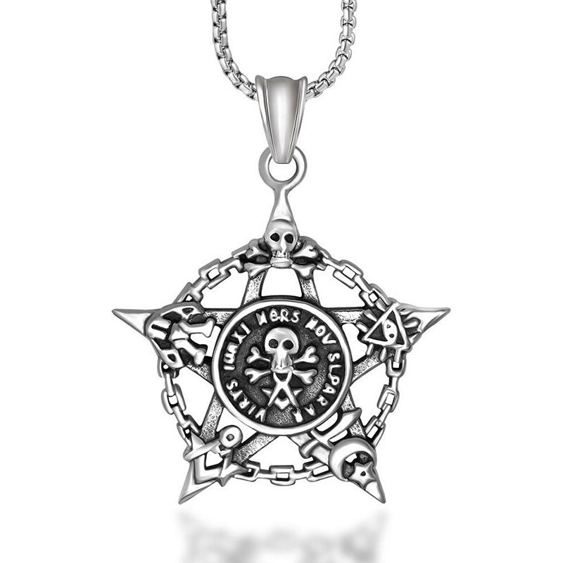 Impress Jewelry Prívesok z chirurgickej ocele – Pentagram Mortem 65229804