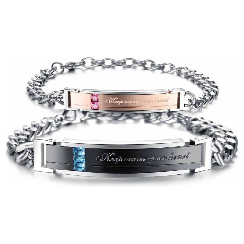Titan Jewerly Náramky pre dvoch z chirurgickej ocele Keep me in Your 65229810