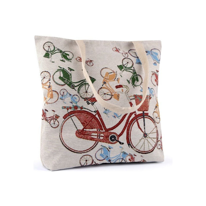 Lifestyle Ľanová nákupná alebo plážová taška Bicykle 65229817