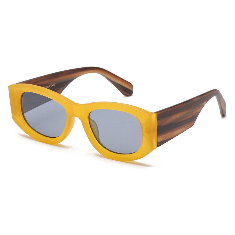 GISELLE Wood edition Dámske oválne slnečné okuliare Žlté 65229843