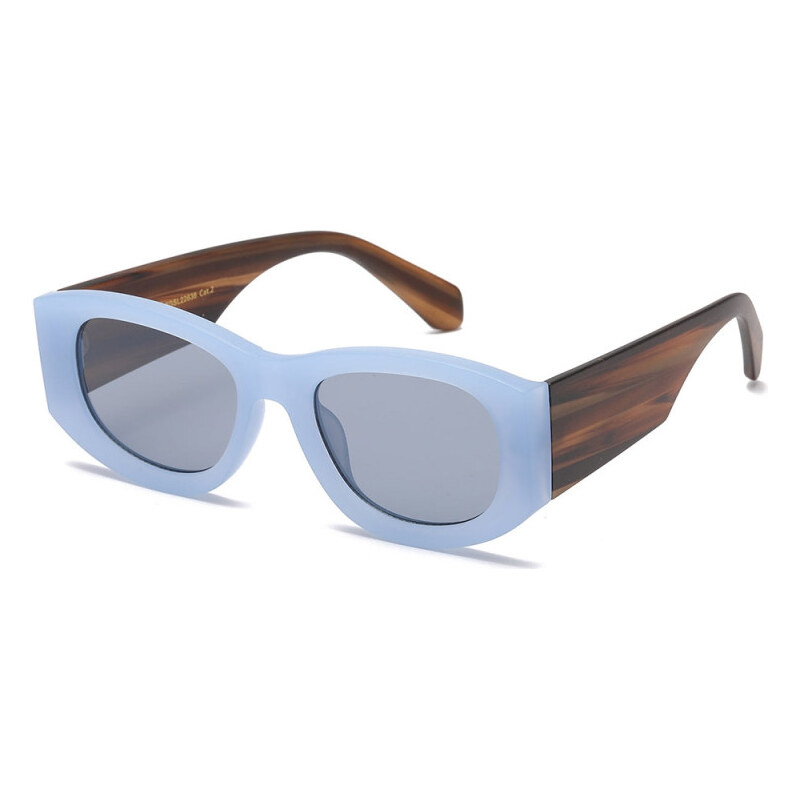 GISELLE Wood edition Dámske oválne slnečné okuliare Modré 65229845