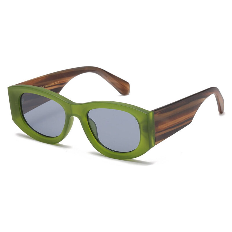 GISELLE Wood edition Dámske oválne slnečné okuliare Zelené 65229847