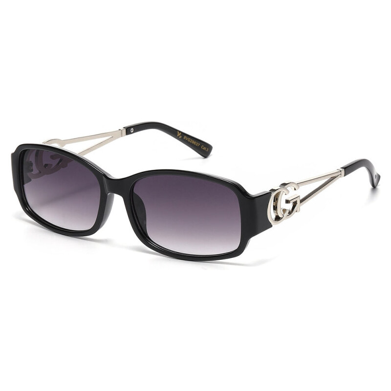 VG sunglasses VG Oval dámske slnečné okuliare zlatočierne s dymovými 65229865