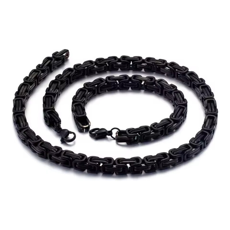 Impress Jewelry Sada z chirurgickej ocele Be Hard Čierna / retiazka a 65229870