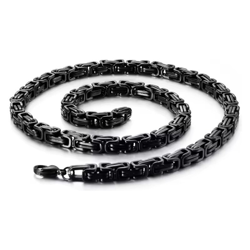 Impress Jewelry Retiazka z chirurgickej ocele Be Hard Čierny 8 mm/ 55 65229871