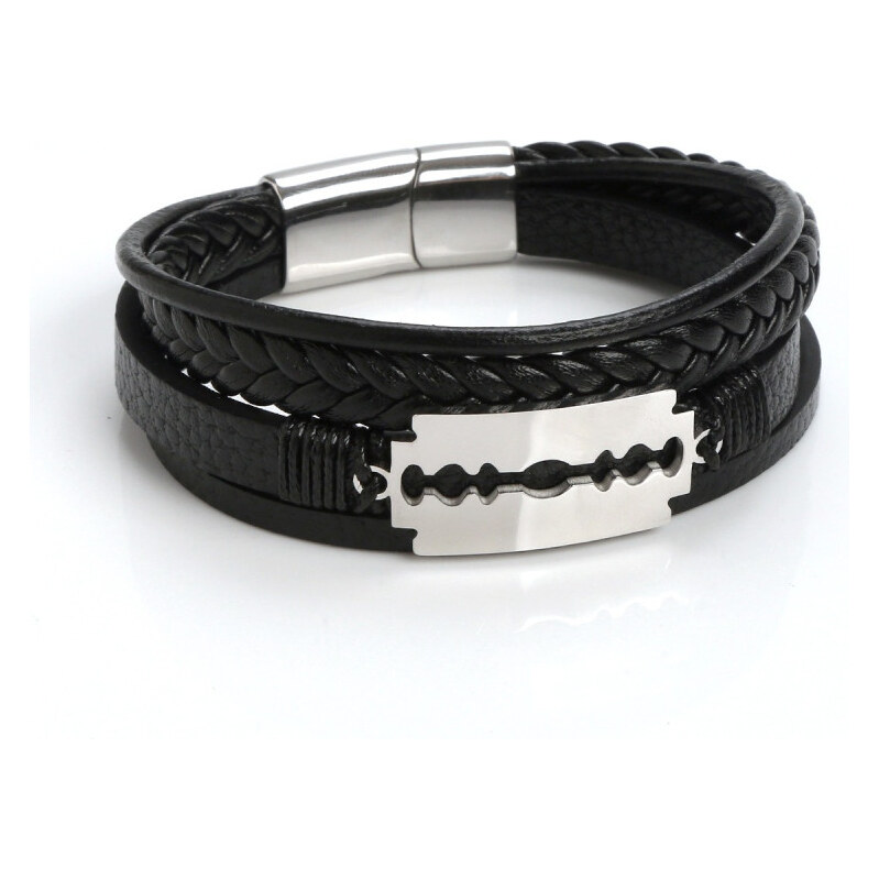 Titan Jewerly Punkový oceľový náramok Žiletka 21cm 65229990